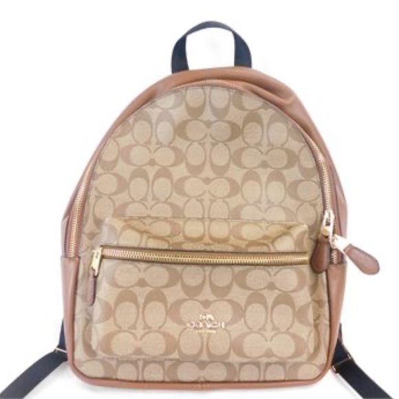 Coach Medium Charlie Backpack In Signature Canvas - Picture 6 of 15